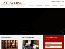 Tablet Screenshot of latraversehuissiers.com